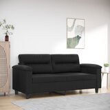 The Living Store Dvosed črna 140 cm umetno usnje - Kavč Dvosed, (21661460) | Shoptok.si