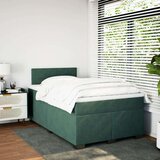 Box spring krevet s madracem tamnozeleni 120x200 cm baršunasti | shoptok.hr