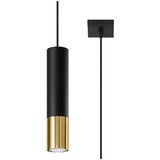 Nice Lamps Visilica s metalnim sjenilom u crno-zlatnoj boji 8x8 cm Longbot - Cijene