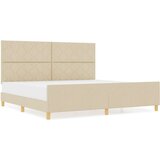 vidaXL okvir za krevet krem 200x200 cm tekstil | shoptok.hr