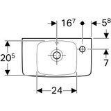 Geberit LAVABO ZIDNI SELNOVA COMPACT 450X250 sa površ. za odlaganje LEVO GEBERIT 500.318.01.5 | ePonuda.com