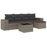 vidaXL 6-dijelni set vrtnih sofa od poliratana s jastucima sivi | shoptok.hr