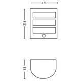 Philips LED spoljašnje zidno svetlo sa senzorom PYTHON LED/3,8W/230V IP44 | Eponuda.com