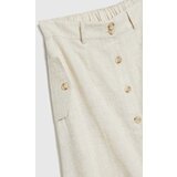 Marisse Beige Linen Midi Skirt | shoptok.hr