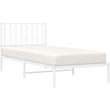 vidaXL Metalni okvir za krevet s uzglavljem bijeli 90 x 190 cm | shoptok.hr