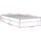 vidaXL Okvir za krevet boja hrasta 90x190 cm konstruirano drvo i metal | shoptok.hr