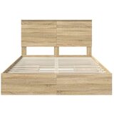  Postelja s shranjevanjem z vzglavjem Sonoma hrast 140 x 200 cm, (5000105814) | Shoptok.si