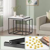  Set četvrtastih stolića - bijele/crne noge | shoptok.hr