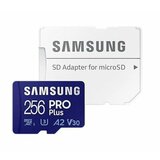 Samsung MicroSD 256GB, pro plus, SDXC, UHS-I U3 V30 A2 w/SD adapter ( MB-MD256SA/EU ) cene