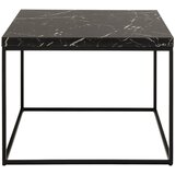 Actona Crni stolić za kavu s pločom stola u mramornom dekoru 60x60 cm Barossa – Cijene