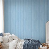  Tapeta - Blue Panels - Wooden planks in a pastel blue shade. 50x1000 Premium | shoptok.hr