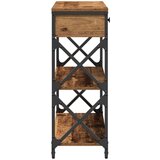  Konsolna miza Starega lesa 75x28x75 cm Izdelana iz lesa in jekla, (22045803) | Shoptok.si