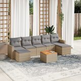  8-dijelni set vrtnih sofa s jastucima bež od poliratana | shoptok.hr