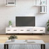 TV ormarić sjajni bijeli 150 x 36 x 30 cm od konstruiranog drva Cijene