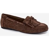 Boto Women's Loafers with Fringes and Bow Dark Green Olivianne | Shoptok.si