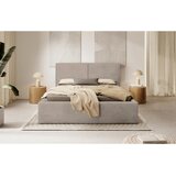 MID.YOU OBLAZINJENA POSTELJA 140 cm x 200 cm , les, tekstil, leseni material svetlo rjava | Shoptok.si
