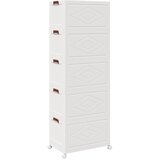  Složiva kutija za pohranu s kotačima 5nivoa 75 L 64x40x179 cm | shoptok.hr
