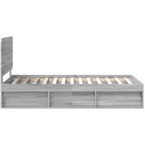  Okvir za krevet s uzglavljem Siva Sonoma 90 x 190 cm | shoptok.hr