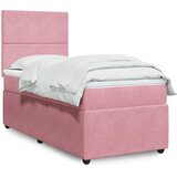 Box spring krevet s madracem ružičasti 100x200 cm baršunasti | shoptok.hr