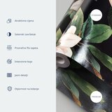  Tapeta - Cute Creamy Little Flowers - Small flowers with creamy - wind-blown petals on a blue background. 50x1000 | shoptok.hr