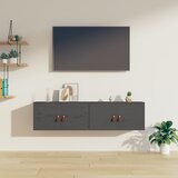 vidaXL Stenska omarica 2 kosa siva 60x30x30 cm trdna borovina | Shoptok.si