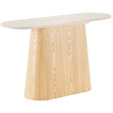 House Nordic Krem/u prirodnoj boji pomoćni stol s kamenom pločom stola 40x130 cm Larvik – Cijene