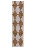 Flair Rugs Ročno tkan tekač iz mešanice jute v beli in naravni barvi 80x230 cm Effie Diamond – Cene
