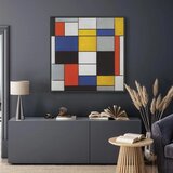  Slika - Piet Mondrian – Composition A 80x80 U crnom drvenom okviru | shoptok.hr