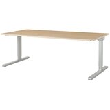 mauser Pravokotna miza, noga v obliki črke C, ŠxG 2000 x 900 mm, plošča imitacija javorja, ogrodje aluminijaste barve | Shoptok.si