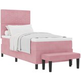  Krevet s opruga kutije Ružičasta 200 x 90 cm Baršun | shoptok.hr