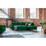 Miuform Temno zelena žametna raztegljiva kotna sedežna garnitura (desni kot) Lofty Lilly – | Shoptok.si