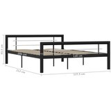  Okvir za krevet crno-bijeli metalni 120 x 200 cm | Eponuda.com