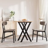  Blagovaonski stol X-oblika 50x50x75,5 cm od borovine i čelik | shoptok.hr