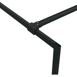 Pregrada za tuš črna 80x195 cm delno motno ESG steklo, (20683886) | Shoptok.si