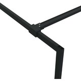 Pregrada za tuš crna 80 x 195 cm s napola mutnim staklom ESG | shoptok.hr