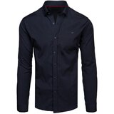 DStreet Koszula męska casualowa granatowa w szare grochy | shoptok.hr