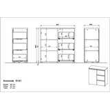 Germania Sivo-bež/v svetli naravni barvi komoda 90x91x41 cm Cormano – | Shoptok.si