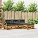  Set vanjskih sofa Prirodna i antracit 245,5 x 162,5 x 73 cm | Eponuda.com