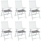 vidaXL jastuci za vrtne stolice 6 kom sivi 50 x 50 x 3 cm od tkanine | shoptok.hr