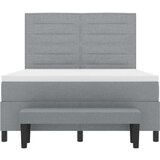  Postelja s pomično osnovo z vzmetnico in klopjo svetlo siva 160x200 cm Tkanina, (22083583) | Shoptok.si