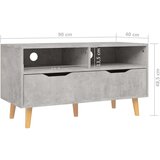 vidaXL tv ormarić siva boja betona 90 x 40 x 48,5 cm od iverice | shoptok.hr