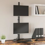  Dvostruki nosač za monitor crni čelični VESA 75/100 mm | shoptok.hr