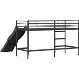  Krevet na kat za djecu s toboganom Crna i antracit 75 x 190 cm | shoptok.hr