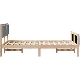 Krevetna konstrukcija Svijetlo siva 120 x 200 cm tkanina Smeđa | Shoptok.si
