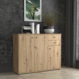 Mömax komoda tempra 2, barva hrasta | Shoptok.si