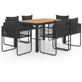  7-dijelni vrtni blagovaonski set od PVC ratana crno-smeđi | Eponuda.ba
