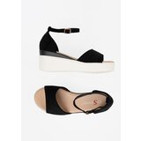 SEASTAR Women's black sandals on a white wedge | shoptok.hr