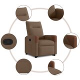  Naslonjač na podizanje od tkanine smeđi | shoptok.hr