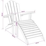  Vrtna stolica Adirondack s osloncem za noge Prirodna | shoptok.hr