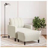 vidaXL Fotelja s tabureom krem 60 cm baršunasta Cijene